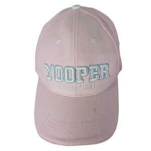 YOOPER You Betcha! Novelty Pink Baseball Cap Adjustable Michigan Upper Peninsula